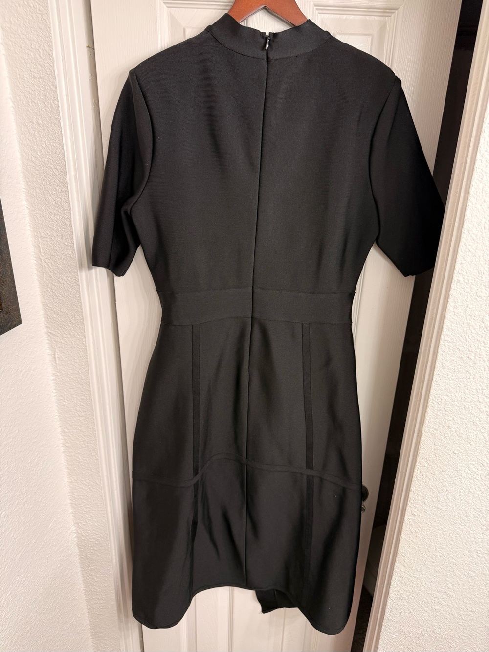 Karen Millen Figure Form Bandage Asymmetric Knit Midi Dress - Picture 6 of 11
